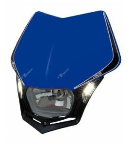 Plaque phare RACETECH V-Face Led bleu