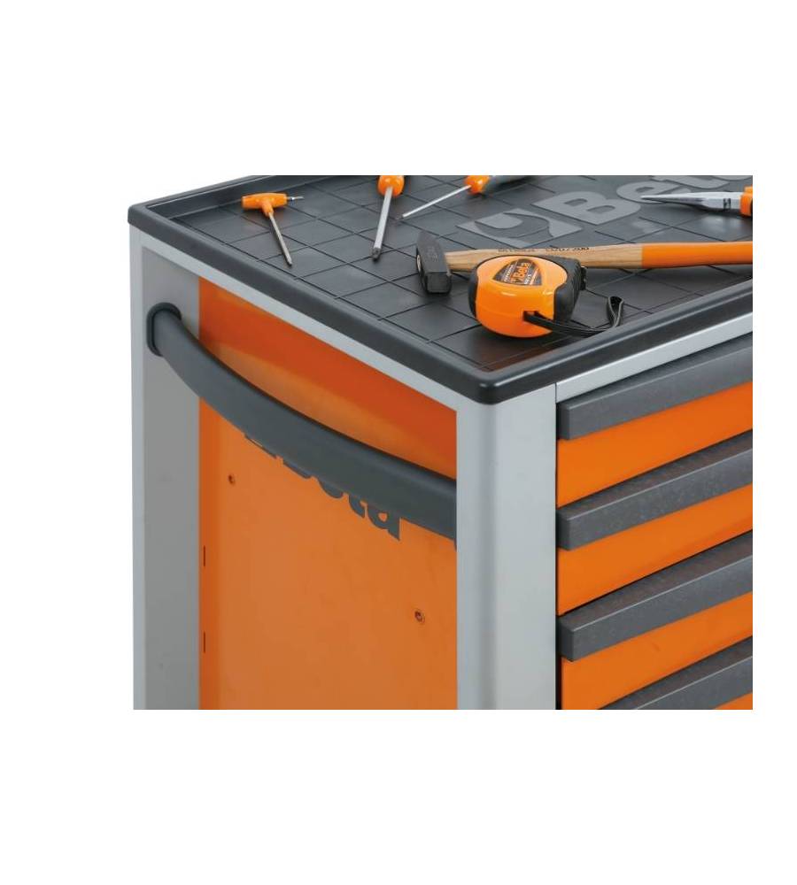 Servante mobile atelier verrouillage de sécurité centralisé orange