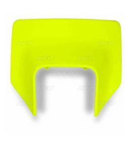 Plaque numéro frontale UFO Husqvarna jaune fluo