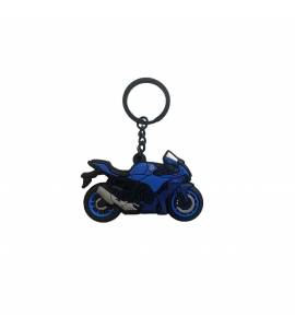 Accroche-clés, décor en métal, moto de course Yamaha