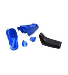 Kit plastique ART couleur origine bleu avec selle complète noire Yamaha PW50 Kit plastique ART couleur origine bleu avec selle complète noire Yamaha PW50