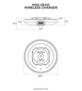 Tête support avec recharge sans fil QUAD LOCK MAG Tête support avec recharge sans fil QUAD LOCK MAG
