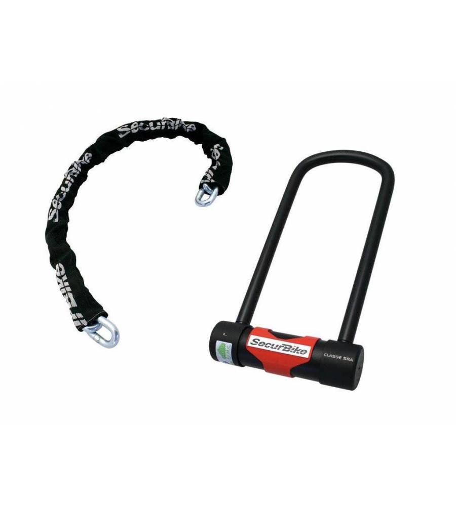 ANTIVOL "U" SECURBIKE L AVEC CHAINE 1.05M