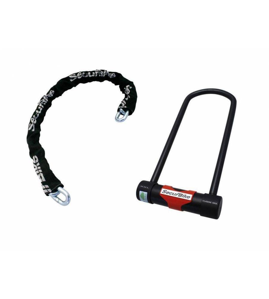 ANTIVOL "U" SECURBIKE XXL AVEC CHAINE 1,05M