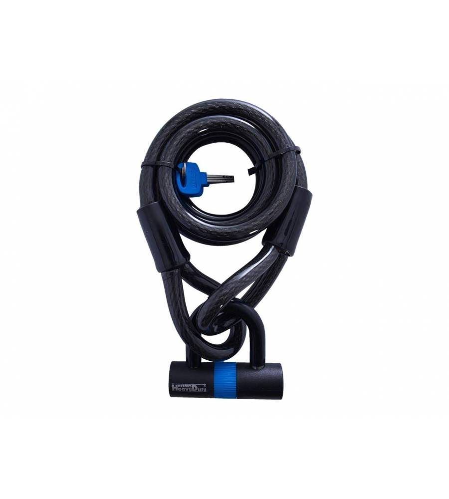 Antivol câble OXFORD Looplock 2m x 15mm fumé Antivol câble OXFORD Looplock 2m x 15mm fumé