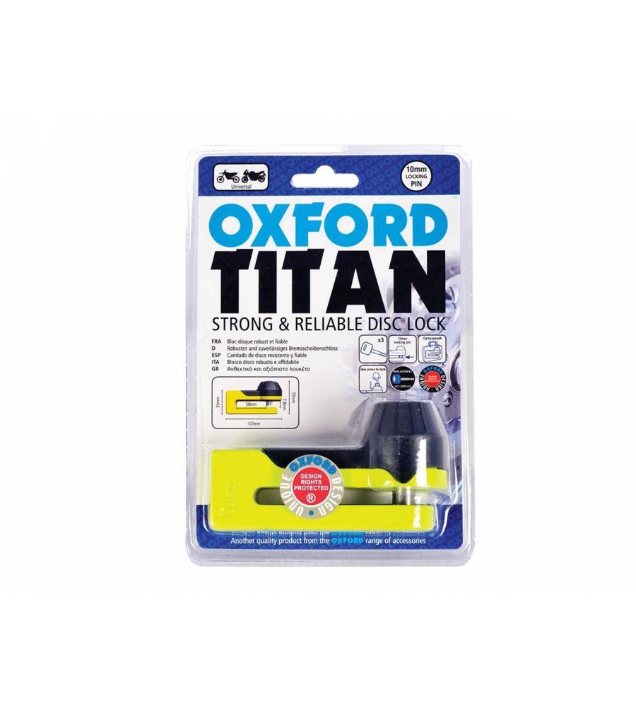 Bloque disque OXFORD Titan Ø10mm jaune