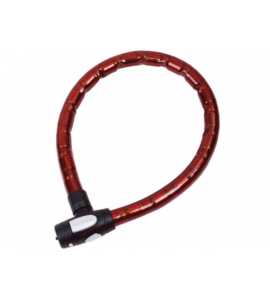 Antivol câble OXFORD Barrier 1,5m x 25mm rouge
