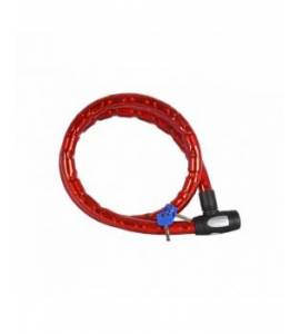 Antivol câble OXFORD Barrier 1,5m x 25mm rouge