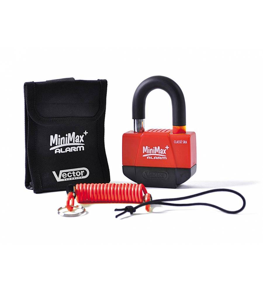 Pack de 10 pcs Antivol bloque-disque VECTOR MINIMAX ALARM+ (Homologué SRA) Ø16mm/55x40mm
