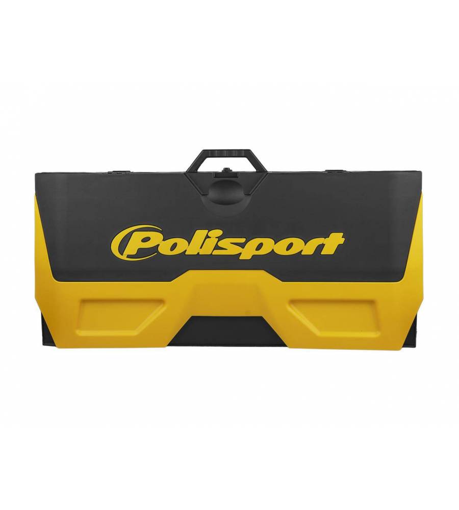 Tapis environnemental avec bac récupérateur pliable POLISPORT jaune/noir
