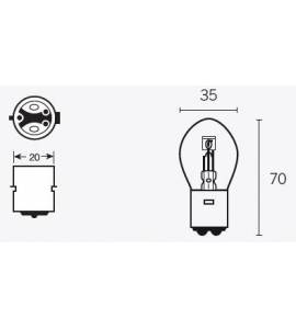 Ampoule de phare HS1 12V 35/35W Philips Vision moto - pièce