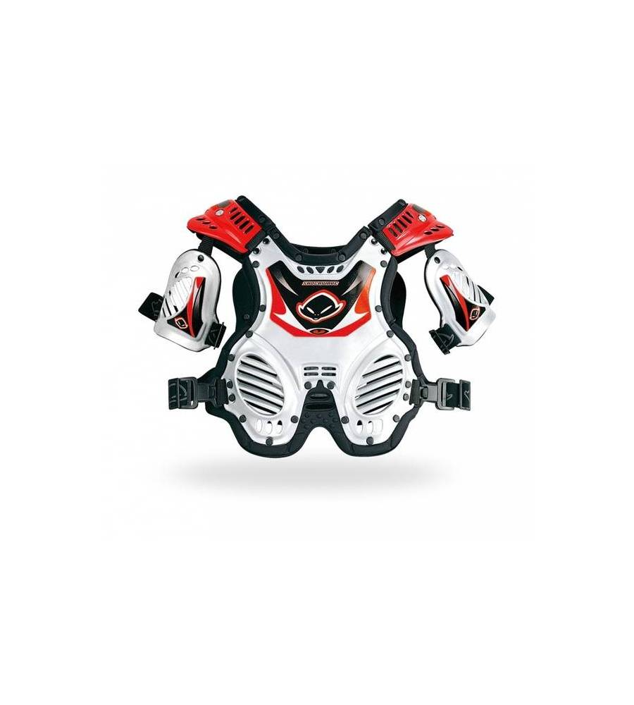 Pare-pierre Motocross UFO Show Wave blanc taille enfant 4-8ans